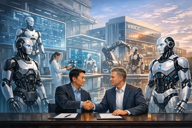 Infineon and VinRobotics partnership announcement for humanoid robot development in Hanoi