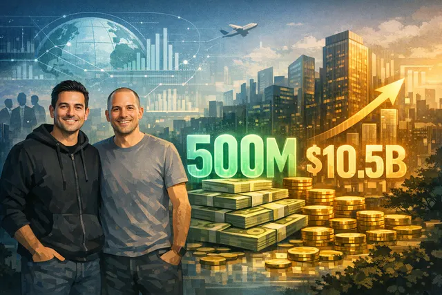 Supabase $500 million Series F funding round at $10.5 billion valuation announcement showing growth charts and database infrastructure