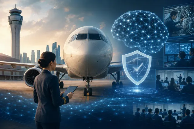 AI-generated editorial illustration about artificial intelligence safety and public trust