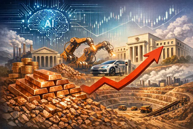 What factors are driving copper prices toward a record high, and how are mining stocks, central bank policy, and supply disruptions contribu