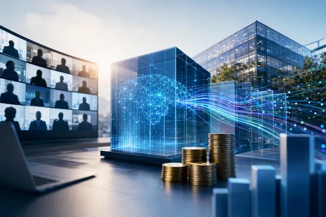 Editorial illustration of SAP’s 2026 AGM dividend approval alongside enterprise AI data and model layers