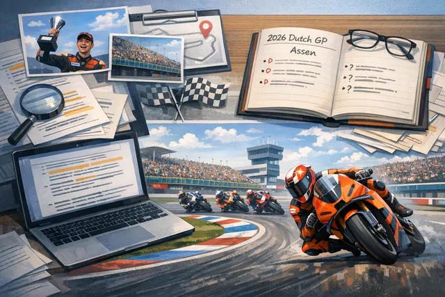 Ai Ogura of Trackhouse Racing celebrates his maiden MotoGP victory at the 2026 Dutch Grand Prix at Assen, where he became the first Japanese premier-class winner in 22 years.