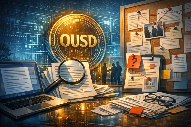 Abstract digital representation of a stablecoin launch, symbolizing the Open USD consortium announcement.