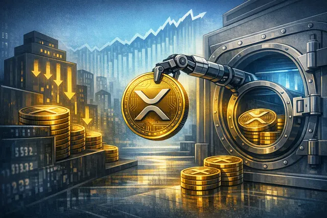 Illustration of XRP whale withdrawals from Binance during a cryptocurrency rally