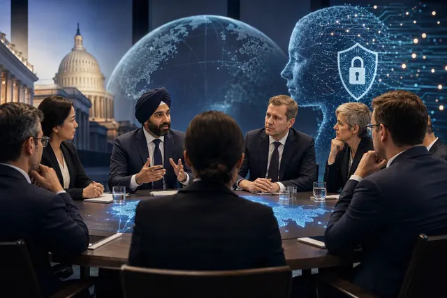 Illustrative image about AI safety and cybersecurity, not a depiction of the Singapore conference speakers