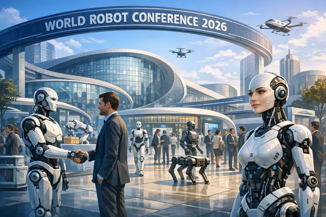 Robots and humanoid machines displayed at the World Robot Conference 2026