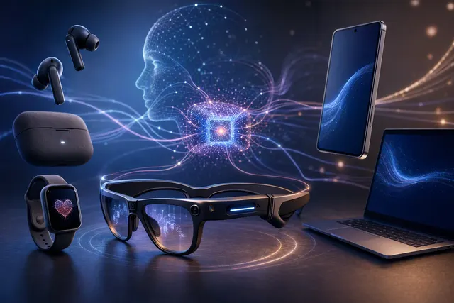 AI-generated editorial illustration accompanying Qualcomm’s personal AI strategy