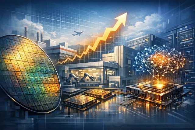 AI-generated illustration of TSMC semiconductor manufacturing and Nvidia AI infrastructure