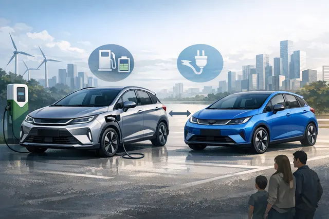 What are the key details about the BYD Dolphin G DM-i, including its size compared to the electric Dolphin, target segment, plug-in hybrid t