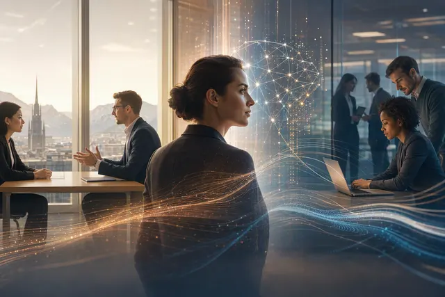 AI-generated illustration representing AI fluency in financial-services work