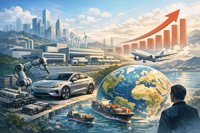 BYD electric vehicles lined up at a manufacturing facility, representing the company's global expansion ambitions and production scale challenges
