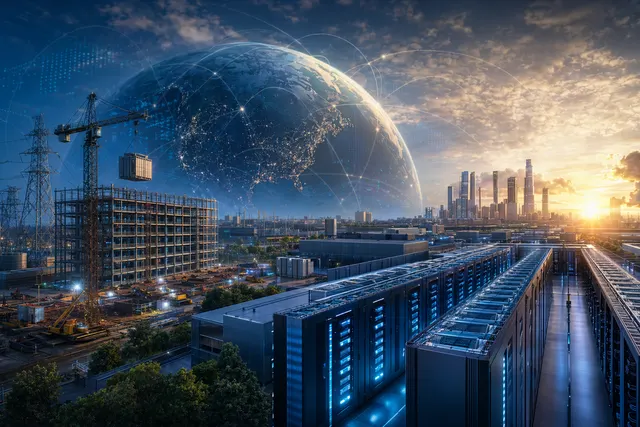 AI data centers and cloud infrastructure representing Big Tech’s AI buildout and enterprise ROI challenge