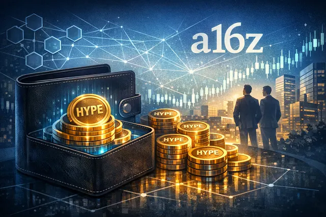 On-chain visualization of an institutional-scale HYPE token accumulation by a16z-linked wallets between April and June 2026