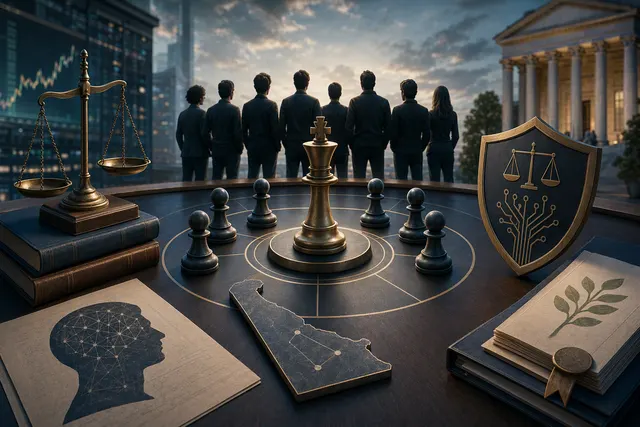 Abstract AI-themed illustration representing Anthropic’s proposed IPO governance and founder voting control