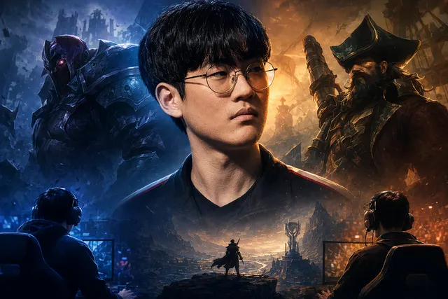 Editorial illustration of T1 top laner Doran in comparison with other elite LCK top laners