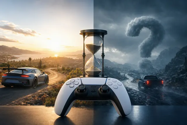 Illustration of the Forza Horizon 6 PlayStation 5 release timeline dispute