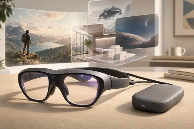 AI-generated editorial illustration for Meta VR Glasses