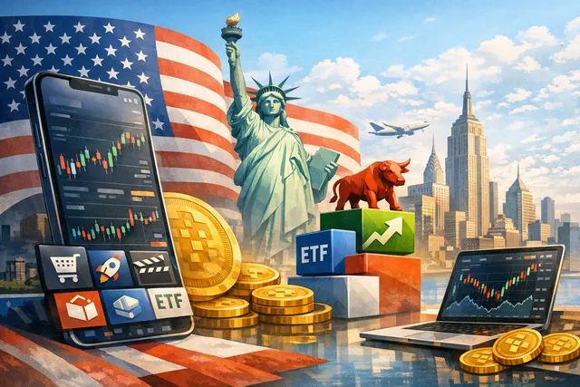 Binance stock trading launch concept image showing crypto and traditional finance converging