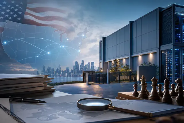 Illustration representing a data centre and a potential property divestment