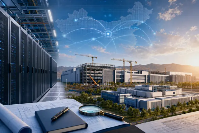 Illustrative view of a large data center, representing the China Mobile Hohhot computing center expansion