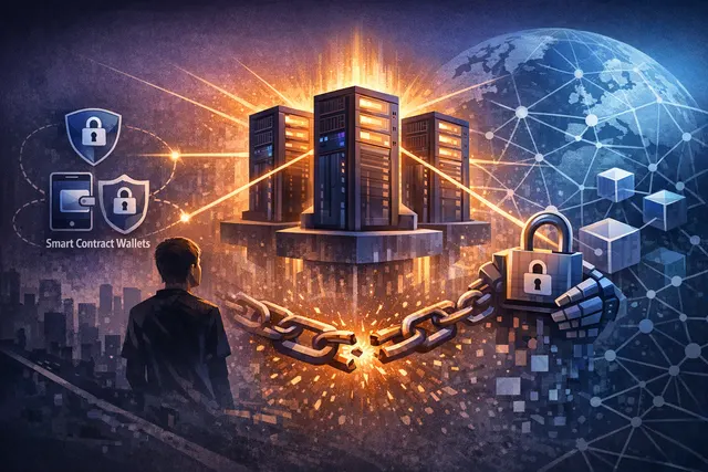 Conceptual illustration of Ethereum network nodes and connections representing Hegota upgrade decentralization