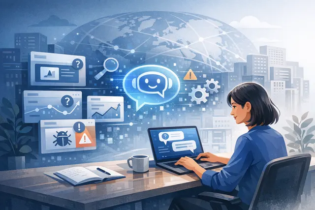 Conceptual image of Google's Ask Ad Manager AI agent with interface elements