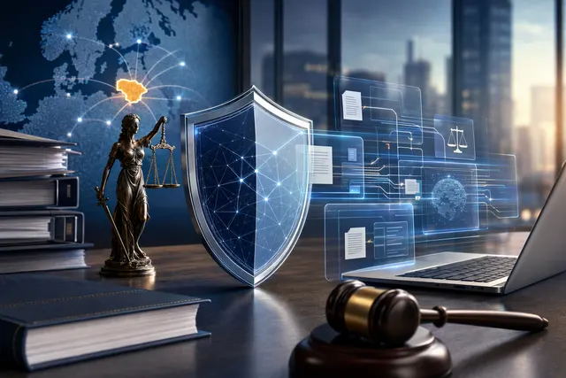 Illustration of AI-powered online intellectual property enforcement for brands