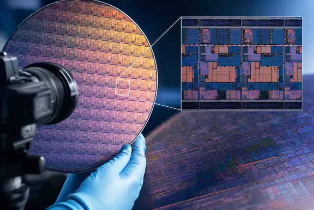 Illustrative image for an article about Intel Panther Lake’s 18A compute tile; not an actual wafer photograph.