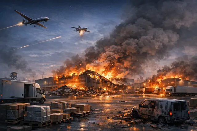 What happened in Ukraine’s overnight drone strikes on August 28–29, 2026, which targeted DNS’s distribution warehouse in Aksay, Ozon’s logis