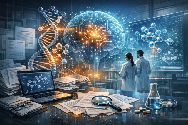 Anthropic Claude Science AI research workbench interface showing protein structure rendering and scientific data analysis