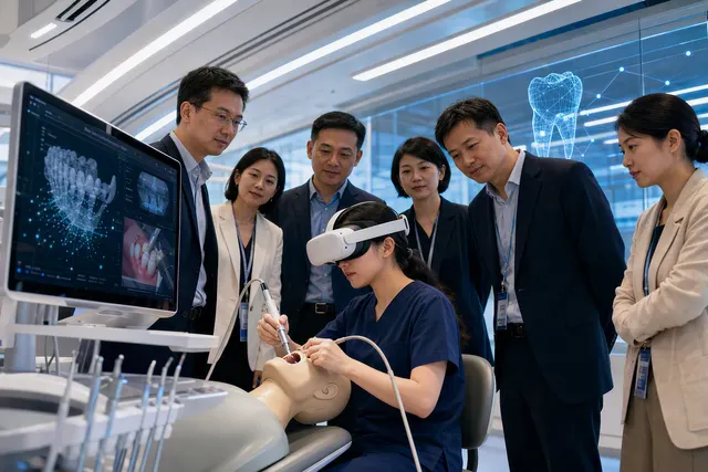 Illustration of AI-enabled digital dentistry and mixed-reality surgical planning