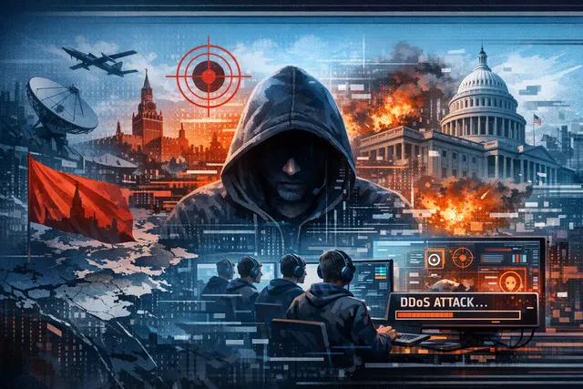 Conceptual illustration of gamified DDoS attacks, volunteer recruitment and cryptocurrency rewards linked to NoName057(16)
