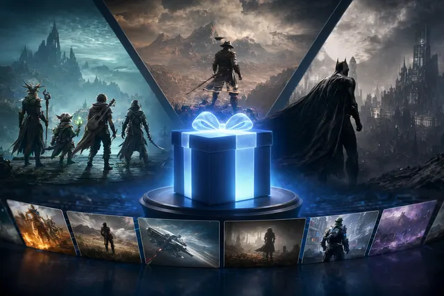 Epic Games Store and Steam free game promotions illustration for May 2026