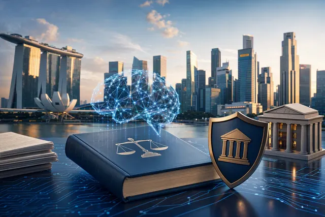 Illustration representing AI risk management in Singapore’s financial sector
