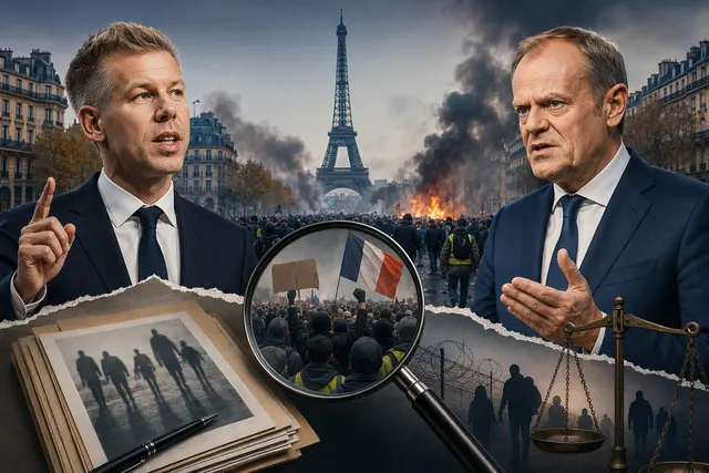 How did Hungarian Prime Minister Péter Magyar and Polish Prime Minister Donald Tusk use France’s October 17, 2026 protests and riots to just