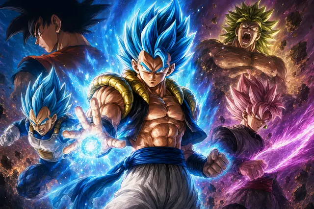 Dragon Ball Legends 8th Anniversary Unpredictable event featuring Gogeta Blue and Broly themed celebration