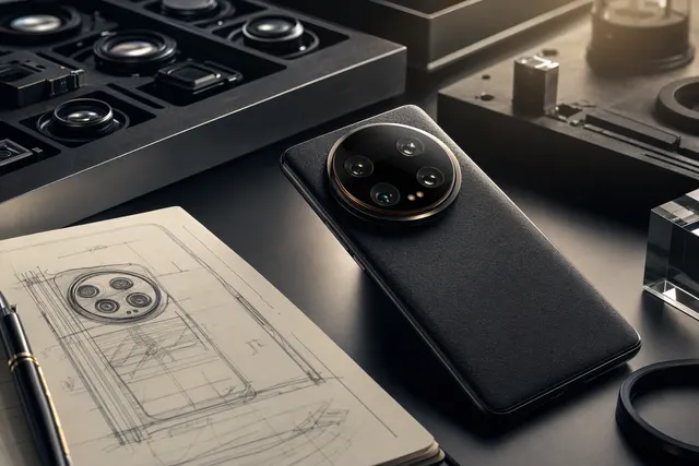 AI-generated editorial illustration of a hypothetical Xiaomi 18 Ultra smartphone; not an official product image