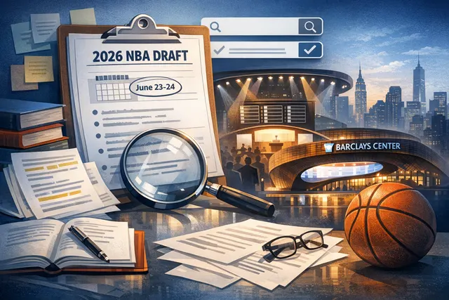 AI-generated image of the 2026 NBA Draft at Barclays Center