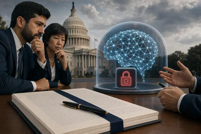 Illustration representing automated AI shutdown controls and cybersecurity containment