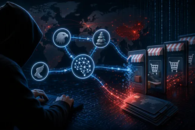 AI-generated illustration accompanying a report on automated attacks against online retailers