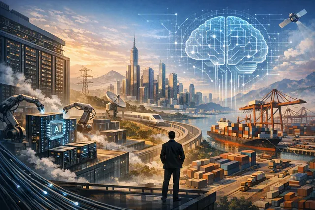 Illustration of ByteDance’s AI infrastructure expansion connected to chips, data centers and Asian technology supply chains