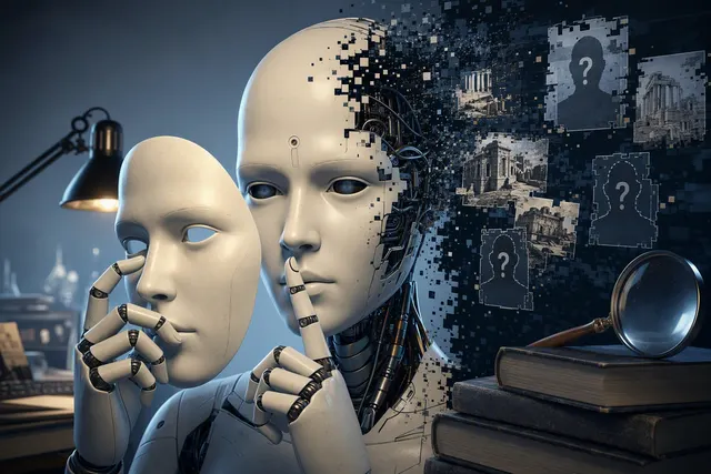 Editorial illustration representing AI model safety, hidden instructions, and monitoring