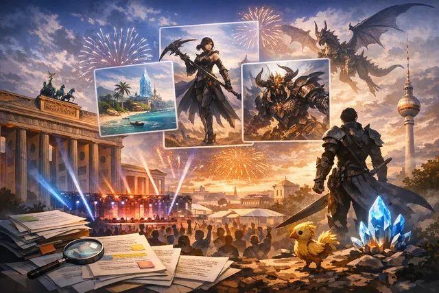 Concept art for Final Fantasy XIV Evercold expansion and the new Bastion job, set in frozen realms