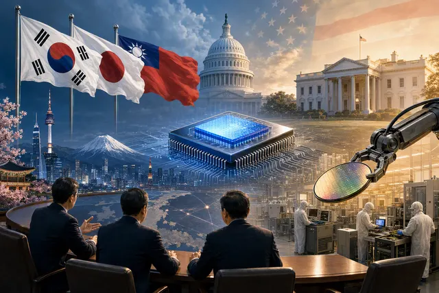 How are South Korea, Japan, and Taiwan responding to the Trump administration’s proposed investment linked semiconductor tariffs—which could