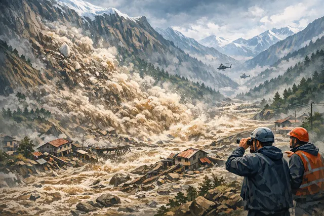 What happened in the August 26–27, 2026 deadly flash flood and landslide disaster along the Nepal China border, including the suspected coll