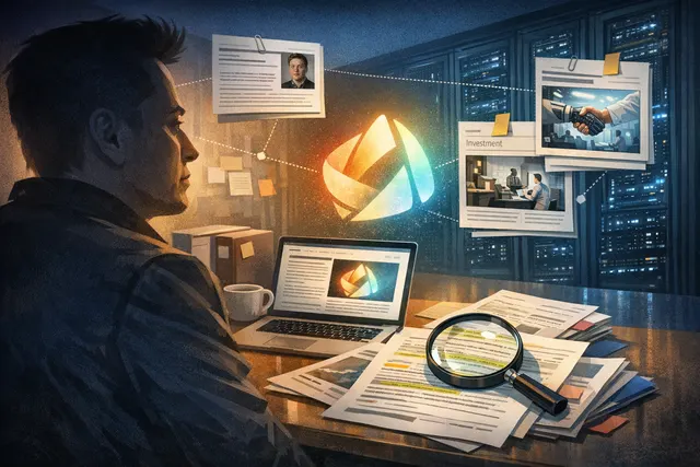 Elon Musk and Anthropic logos, representing a dramatic AI industry reversal from public criticism to business partnership.