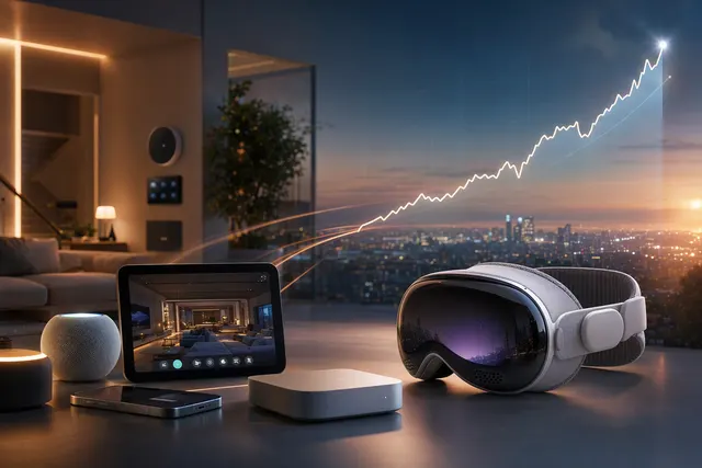 Illustrative image accompanying coverage of Apple’s HomeView smart-home launch and stock milestone