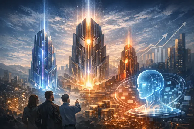 An abstract visual depicting the dual nature of powerful AI models: a luminous butterfly wing with circuit-like patterns, representing Mythos, positioned over a split background of