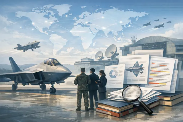 AI-generated editorial illustration of a sixth-generation fighter jet concept against a digital map of Europe, representing the Global Combat Air Programme (GCAP) after FCAS collap