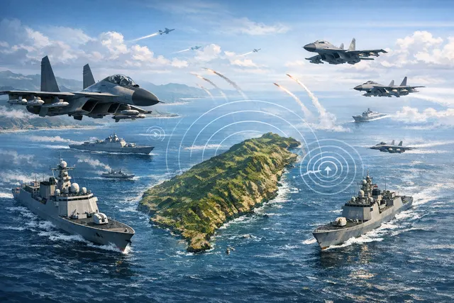 Chinese military aircraft and naval vessels operating near Taiwan as gray-zone patrol activity intensifies in May 2026